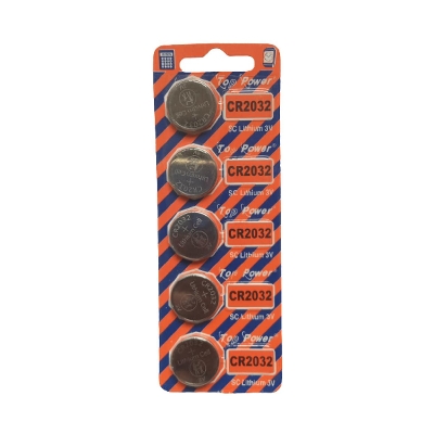 Picture of Top Power CR2032 3V Lithium Battery, Pack of 5