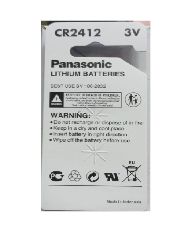 Picture of 1PC Panasonic CR2412 Button Battery 3V Lithium Battery