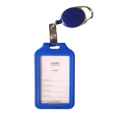 Picture of Kejea T-1450V PP Plastic Double Side Visible ID Card Holder with Badge Reel