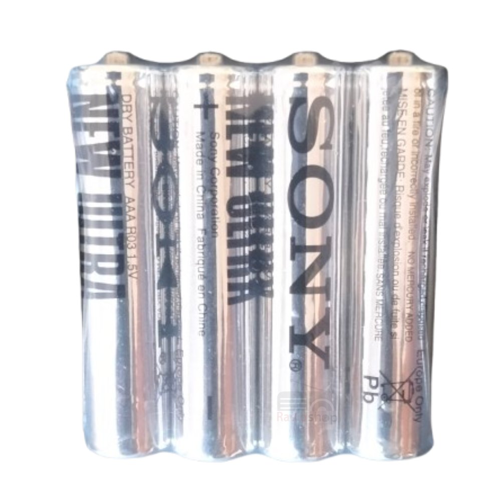 Picture of 4PCS Sony New Ultra AAA R03 1.5V Heavy Duty Carbon Zinc Battery