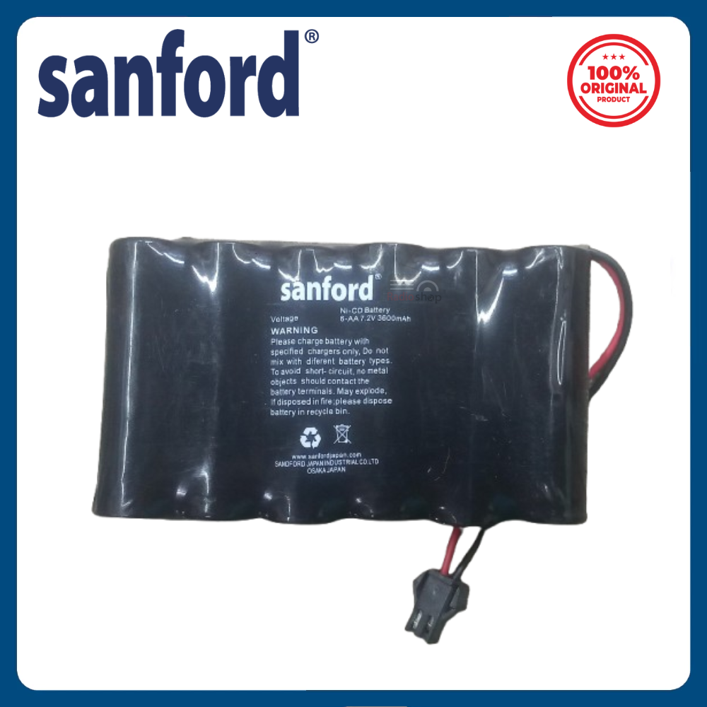 Picture of Sanford 6-AA 3600mAh 7.2V Rechargeable Battery with SM Connector