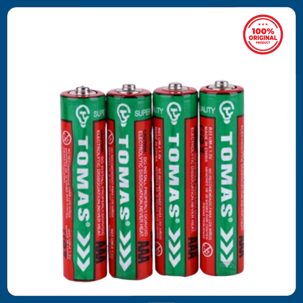 Picture of 4PCS TOMAS AAA UM-4 R03 1.5V Zinc Carbon Dry Cell Battery