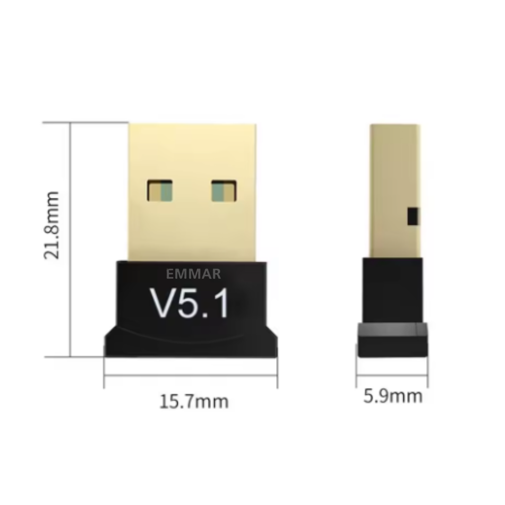 Picture of USB Bluetooth 5.1 Adapter Transmitter Bluetooth Receiver Audio V5.1 Bluetooth Dongle Wireless USB Adapter for Computer PC Laptop