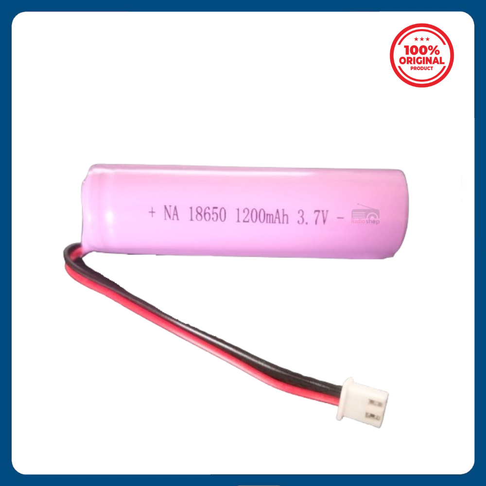 Picture of 18650 1200mAh 3.7V Rechargeable Li-ion Battery with SM 2P Plug