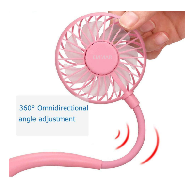 Picture of Neck Fan, Hands Free Portable Personal Fan with 3 Wind Speeds, 360 Degree Rotation Angle, USB Rechargeable Wearable Neck Fan for Office Outdoor Travel Sports
