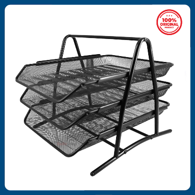 Picture of Metal 3 Layer Document Tray File Basket Documents Management File Tray