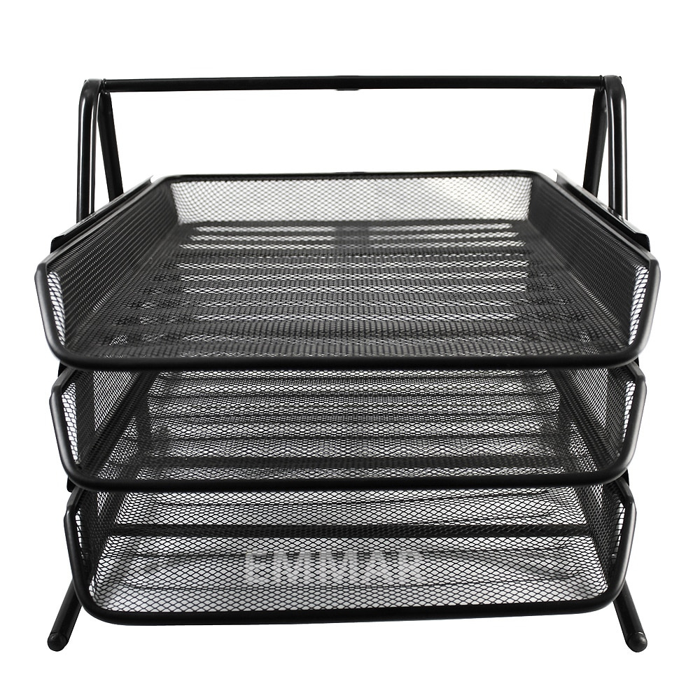 Picture of Metal 3 Layer Document Tray File Basket Documents Management File Tray