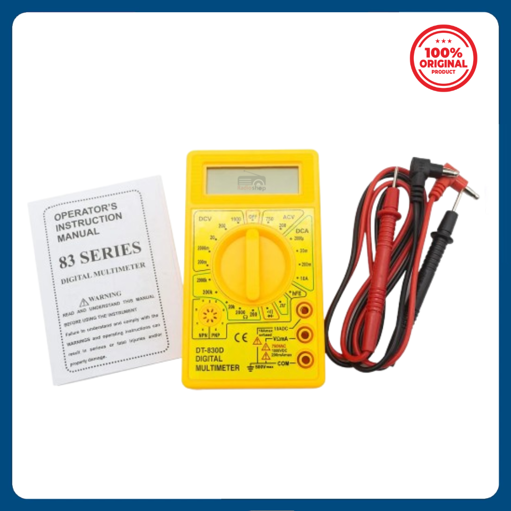 Picture of DT830 Digital Multimeter with LCD Display