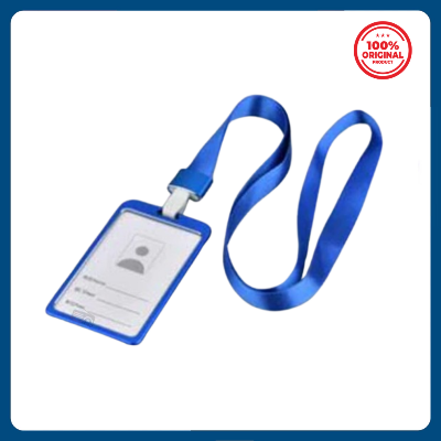 Picture of Aluminium Alloy ID Card Holder with Metal Hook Lanyard - Blue
