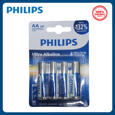Picture of Philips AA AM3 LR6 1.5V Ultra Alkaline Battery (Blister Pack - 4Pcs)