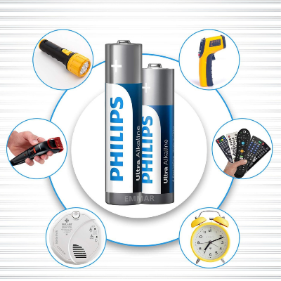 Picture of Philips AA AM3 LR6 1.5V Ultra Alkaline Battery (Blister Pack - 4Pcs)