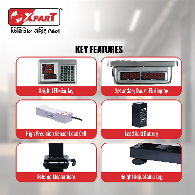 Picture of Xpart Weighing Scale 300kg (Ms Folding)