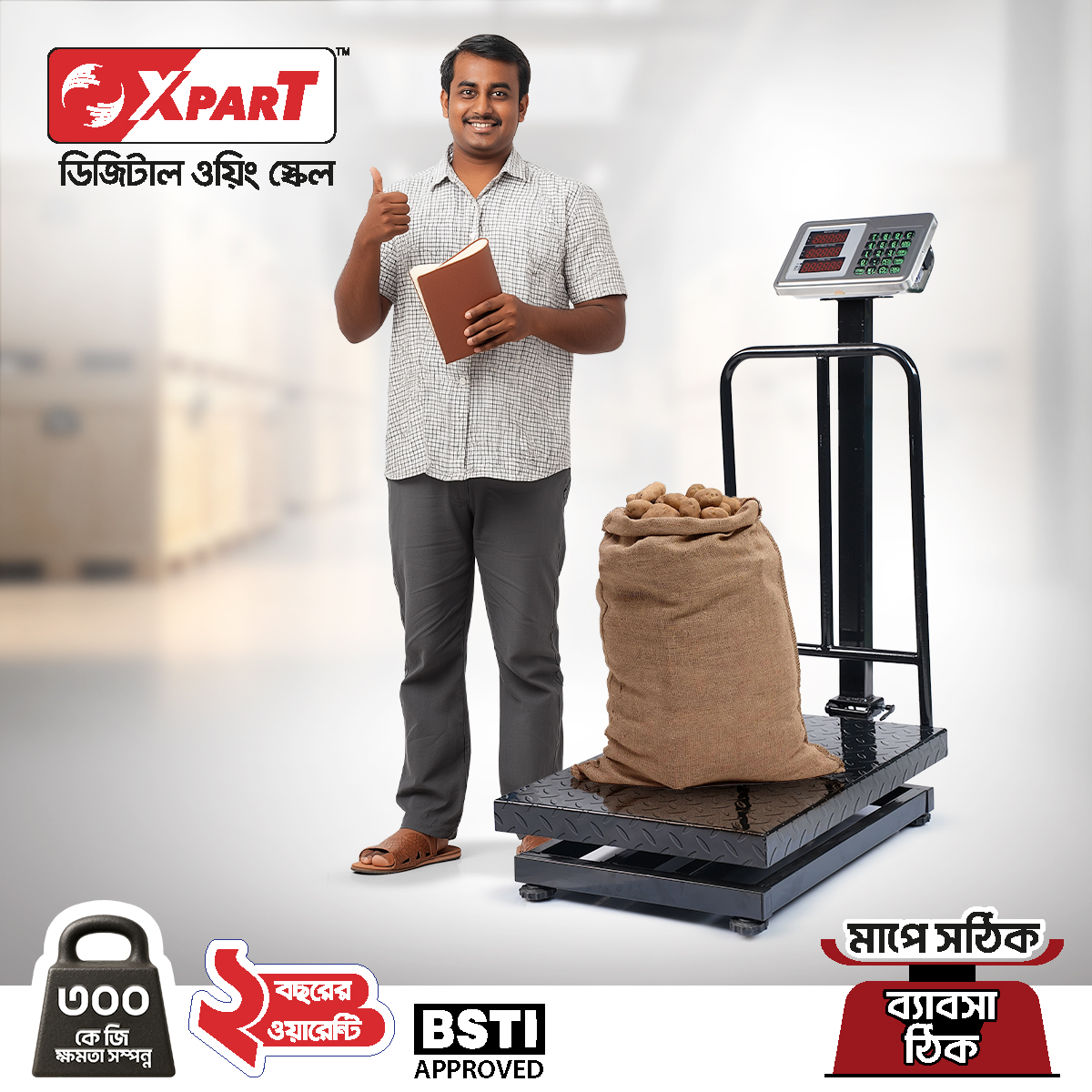 Picture of Xpart Weighing Scale 300kg (Ms Folding)