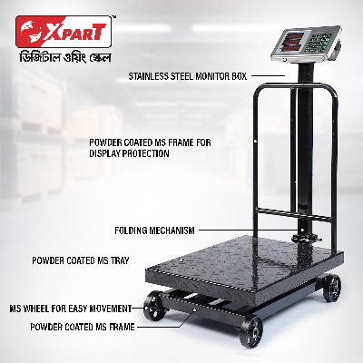 Picture of Xpart Weighing Scale 300kg (Ms Folding With Wheel)