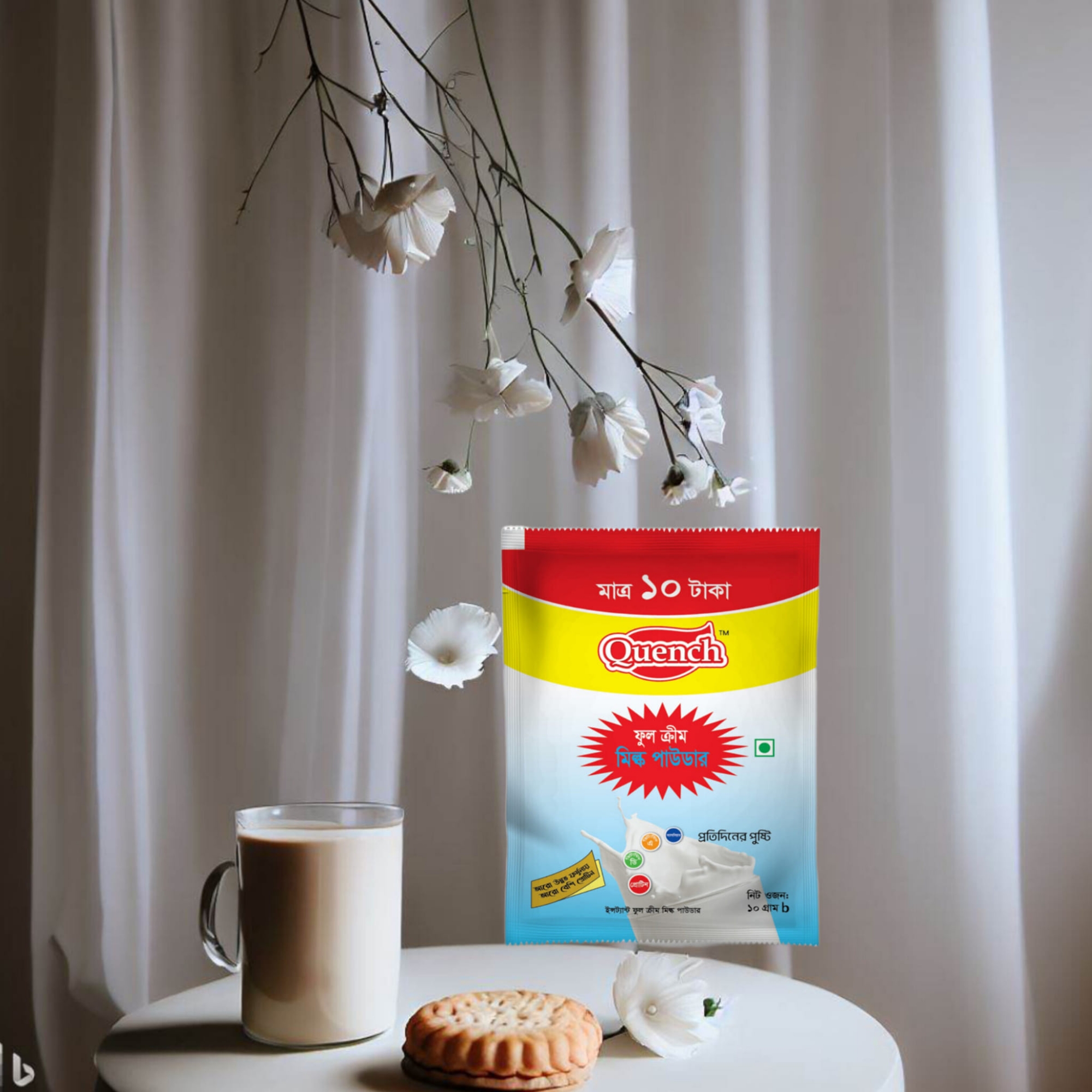 Picture of Quench Full Cream Milk Powder 4gm mini pack 24 pcs