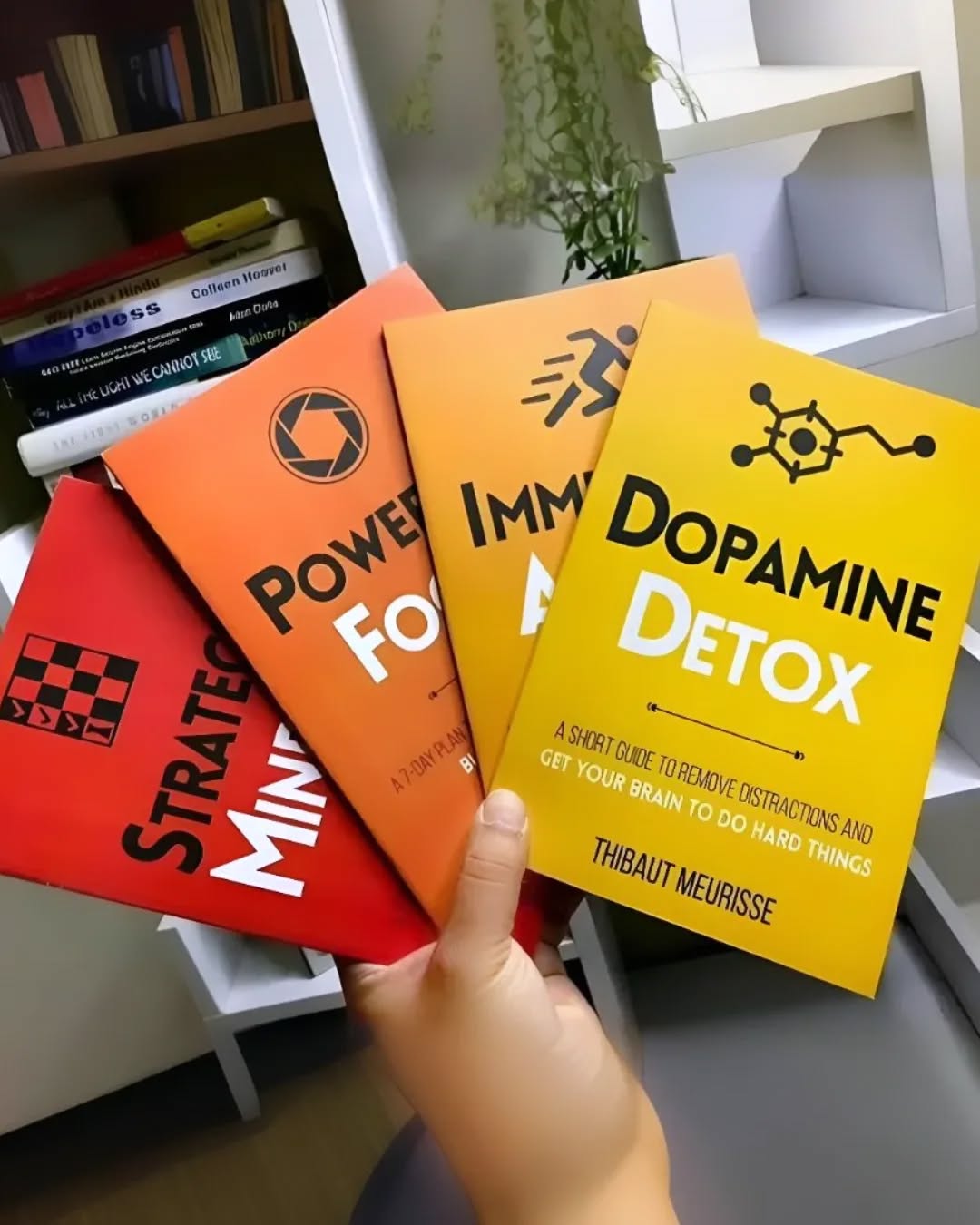 Picture of Productivity Series Set (4 Book Series) by Thibaut Meurisse (Dopamine Detox, Immediate Action, Powerful Focus, Strategic Mindset)