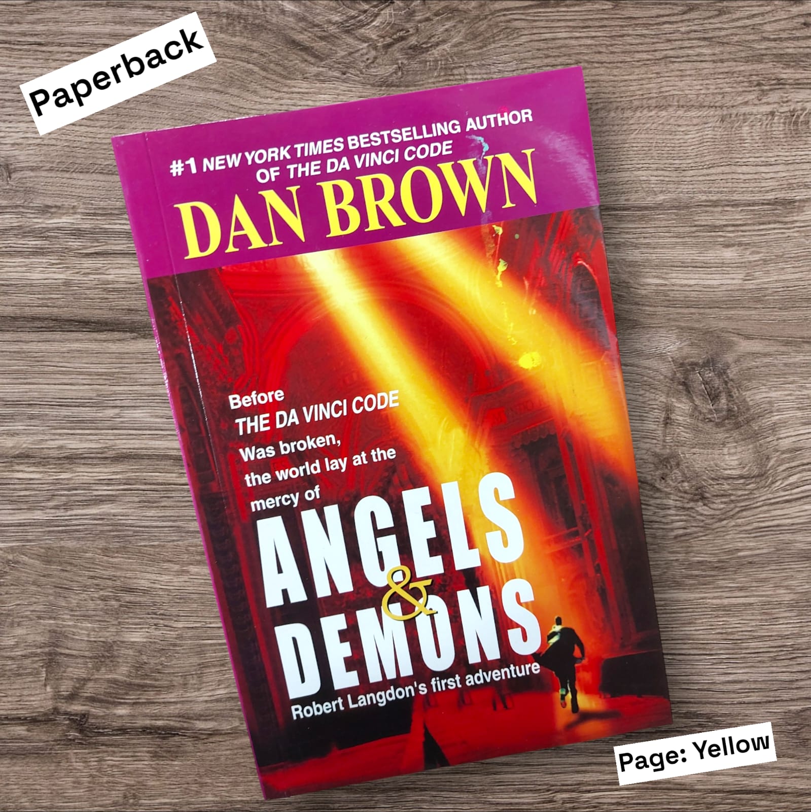 Picture of Angels & Demons by Dan Brown  (Yellowish - Paperback)