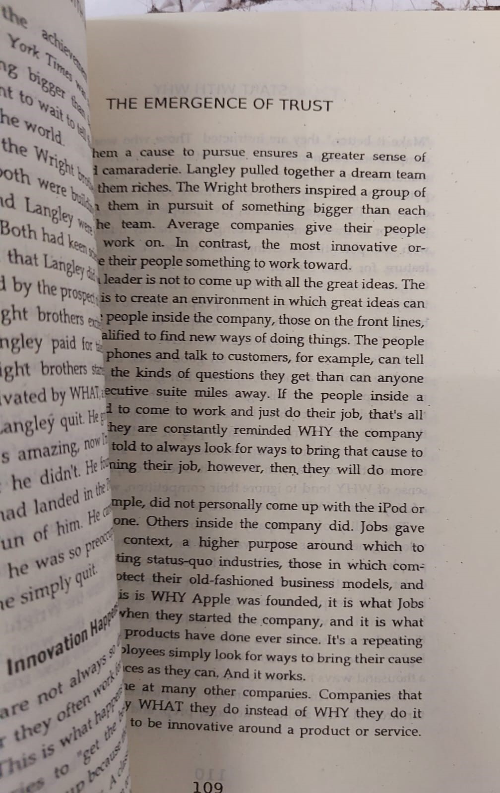 Picture of Start With Why by Simon Sinek (Yellowish Paperback)