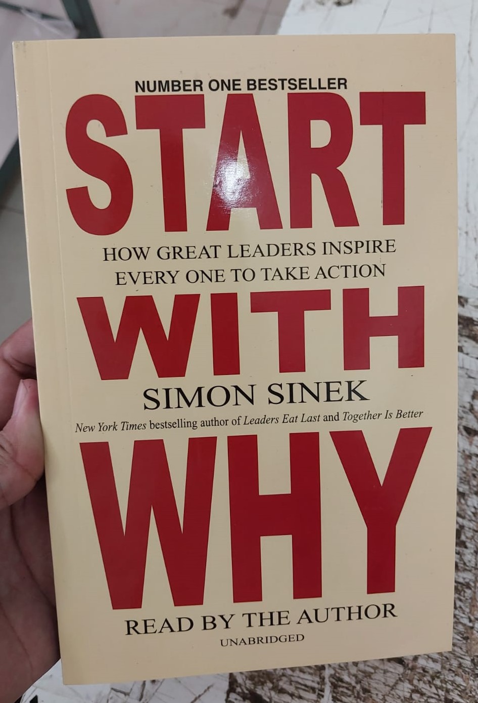 Picture of Start With Why by Simon Sinek (Yellowish Paperback)