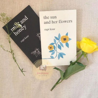 Picture of The Sun and her flowers+Milk and Honey (Set of 2 books) by Rupi Kaur - Yellow - Paperback