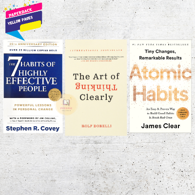 Picture of Combo of 3 Motivational Books : (Atomic Habits + The Art of Thinking Clearly + The 7 Habits of Highly Effective People)