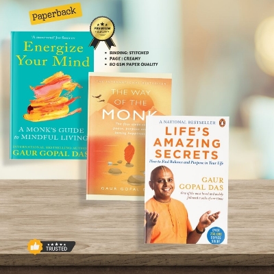 Picture of Three Books Set of (Energize Your Mind + Lifes amazing secret + The Way of the Monk)  by Gaur Gopal Das - Paperback