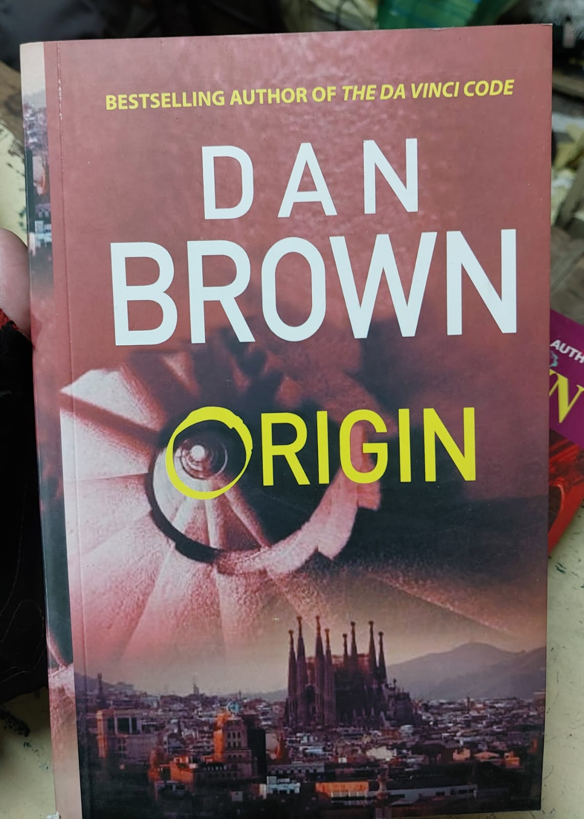 Picture of Origin Novel by Dan Brown (Yellowish -Paperback)
