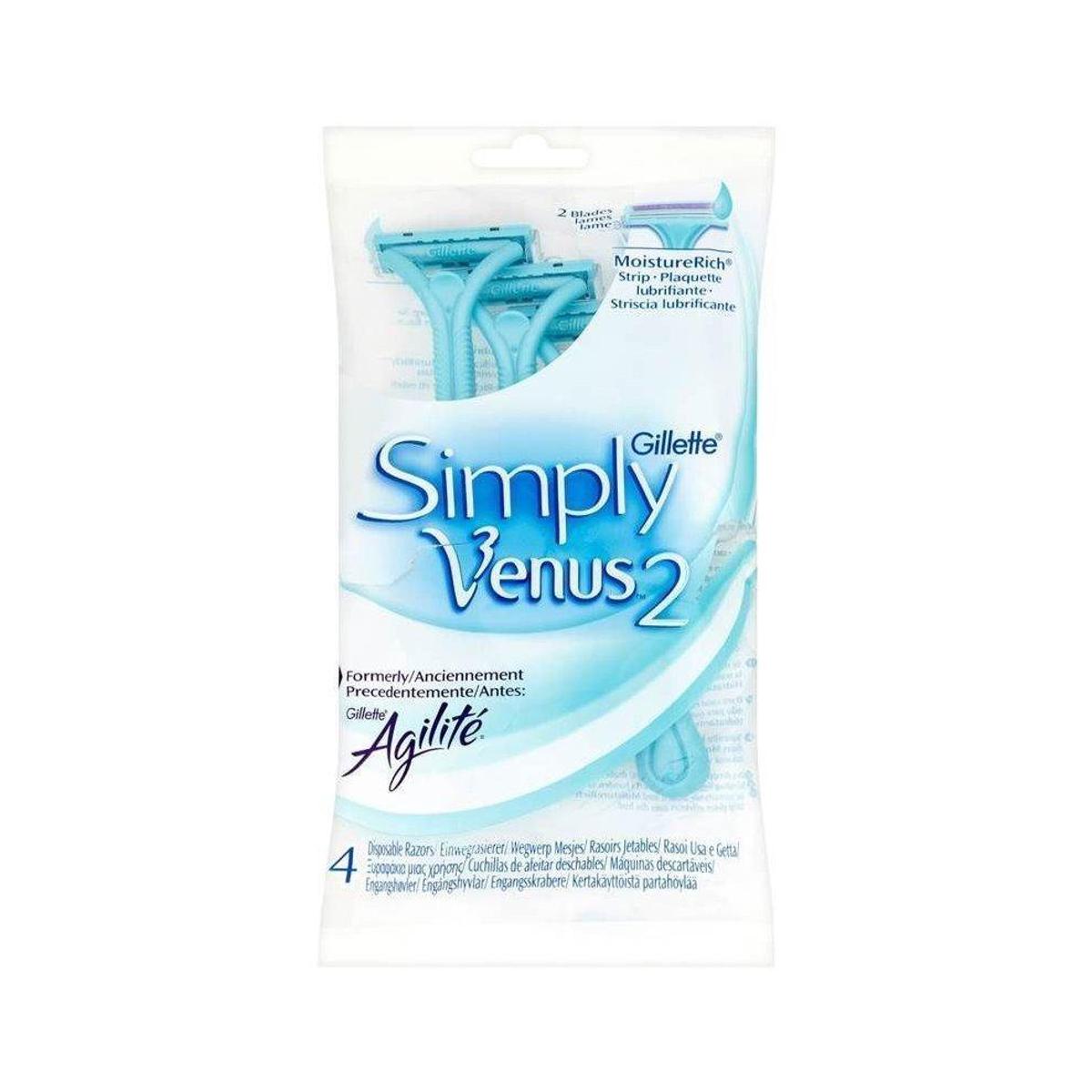 Picture of Simply Venus 2 Blade Disposable Razors 4 Pack