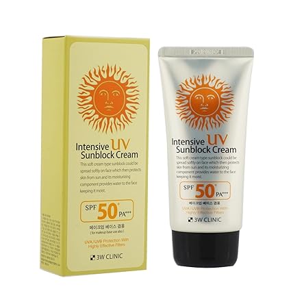 Picture of 3W Clinic Intensive UV Sunblock Cream SPF50+ PA+++ 70ml