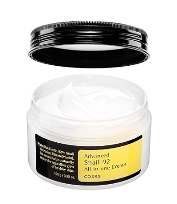 Picture of COSRX Snail Mucin 92% Repair Cream, Daily Face Gel Moisturizer for Dry Skin ,Sensitive Skin, Acne-prone