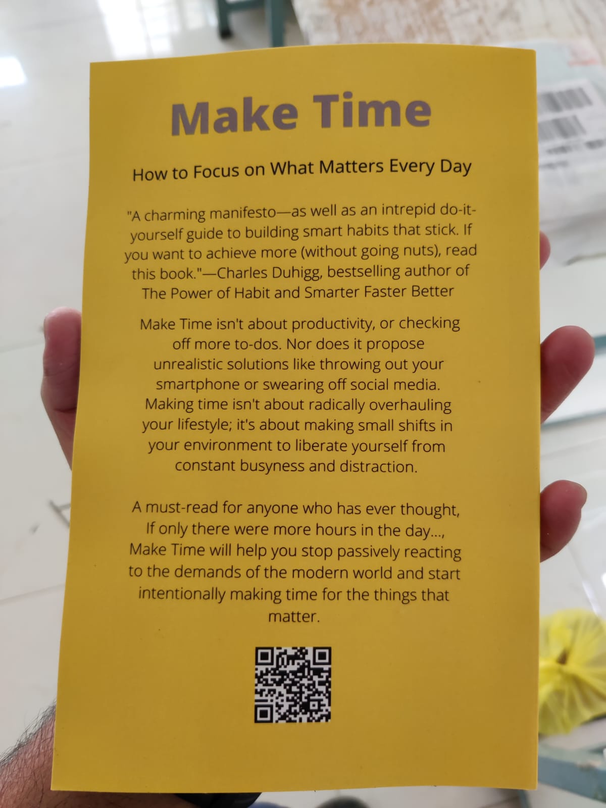 Picture of Make Time: How to Focus on What Matters Every Day by Jake Knapp and John Zeratsky - Paperback