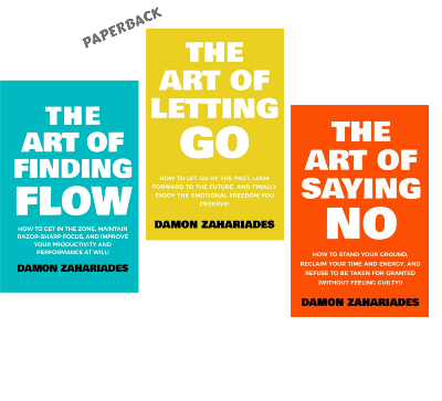 Picture of The Art of Living Well Series of 3 Books by Damon Zahariades (The Art Of Saying NO, The Art of Letting GO, The Art of Finding FLOW)