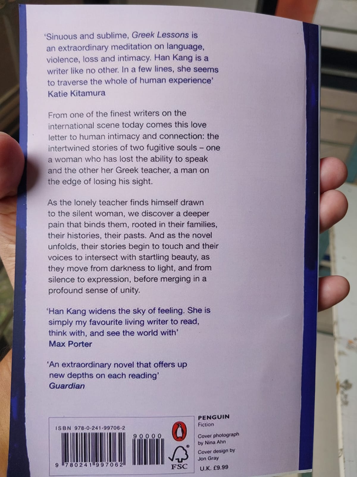 Picture of Greek Lessons Book by Han Kang (Paperback)