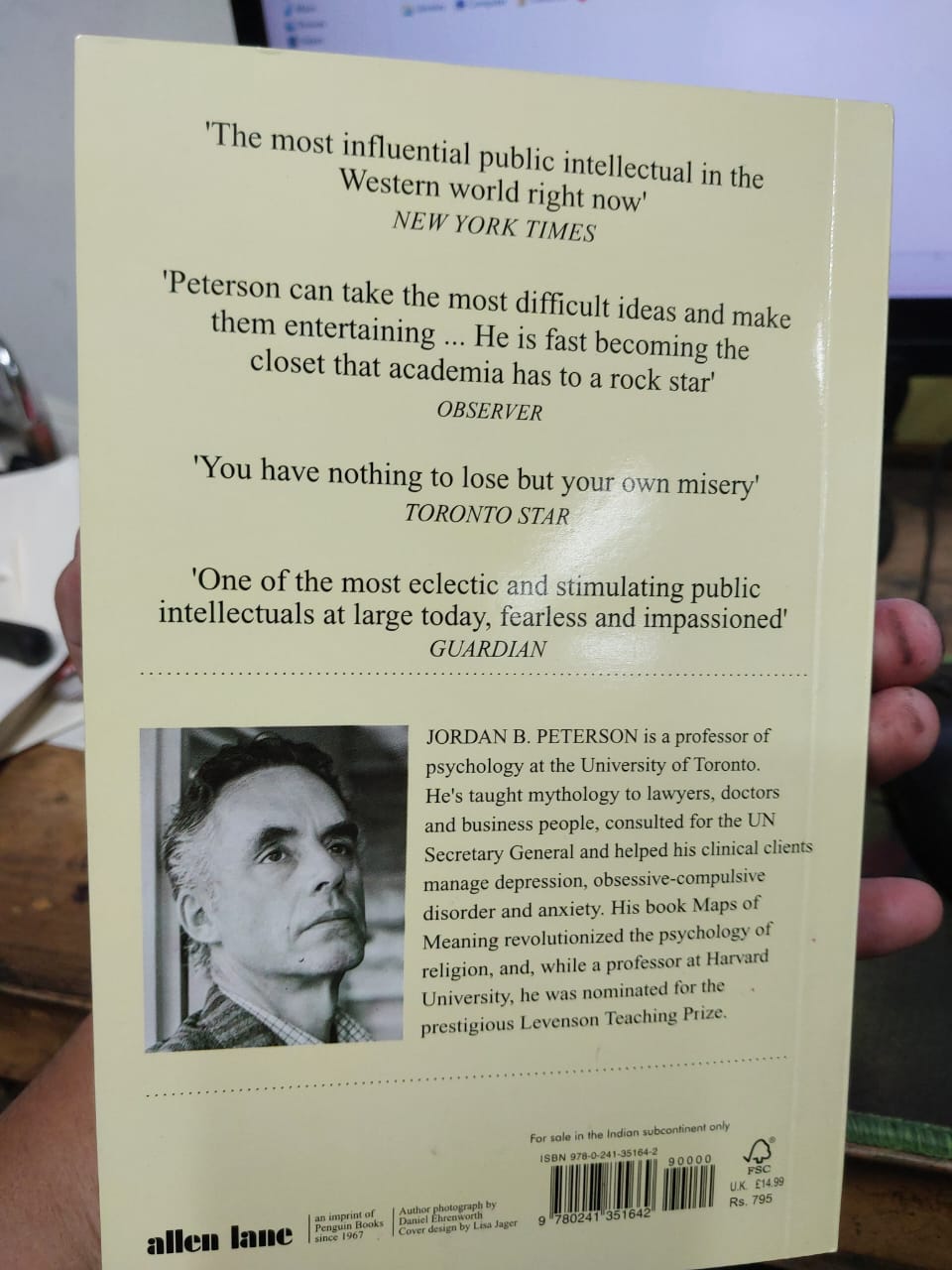 Picture of 12 Rules for Life: An Antidote to Chaos by Jordan Peterson (Yellowish Paperback)