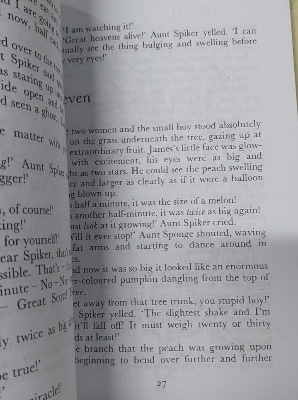 Picture of James and the Giant Peach Novel by Roald Dahl (Yellowish - Paperback)