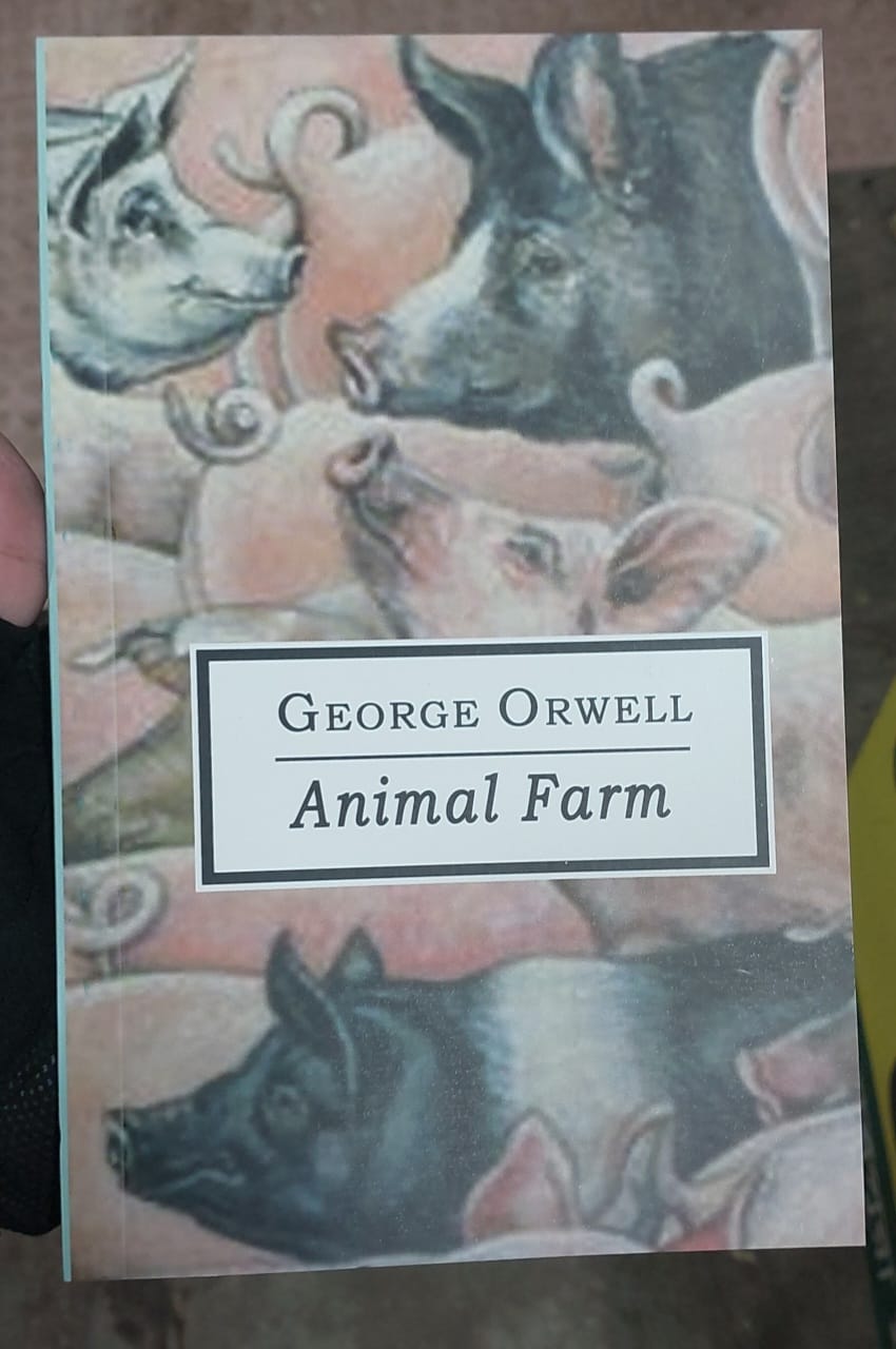Picture of Animal Farm Book by George Orwell (Yellowish Paperback)