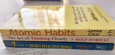 Picture of Three Bestselling Motivational Books Set  : (Atomic Habits, The Art of Thinking Clearly , The 7 Habits of Highly Effective People)