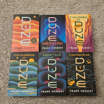 Picture of Dune Series 6 Books Collection Set (Dune, Dune Messiah,God Emperor Of Dune, Heretics of Dune, Chapter House Dune, Children Of Dune) By Frank Herbert -Paperback