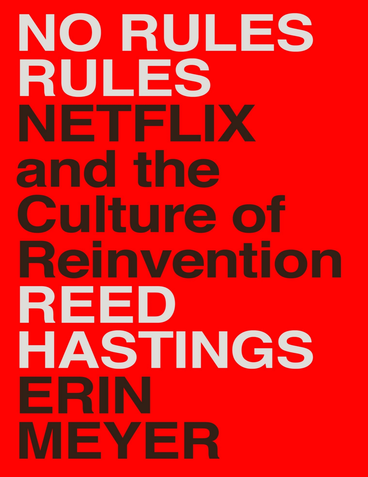 Picture of No Rules Rules: Netflix and the Culture of Reinvention Book by Erin Meyer and Reed Hastings (Paperback)