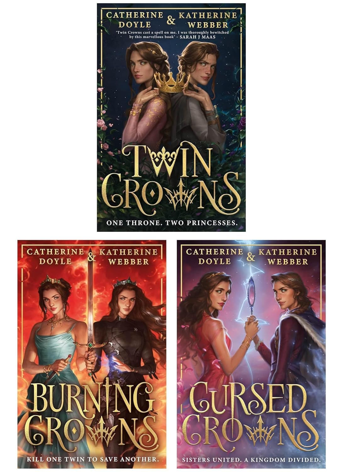 Picture of Twin Crowns Series 3 Books Set by Katherine Webber (Cursed Crowns, Burning, Twin)