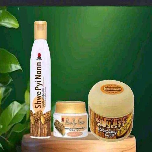 Picture of 3-in 1 combo  Shwe Pyi Nann Natural Whitening Thanakha -140g FACE PACK + 200ml Body Lotion COMBO PACK (Myanmar)