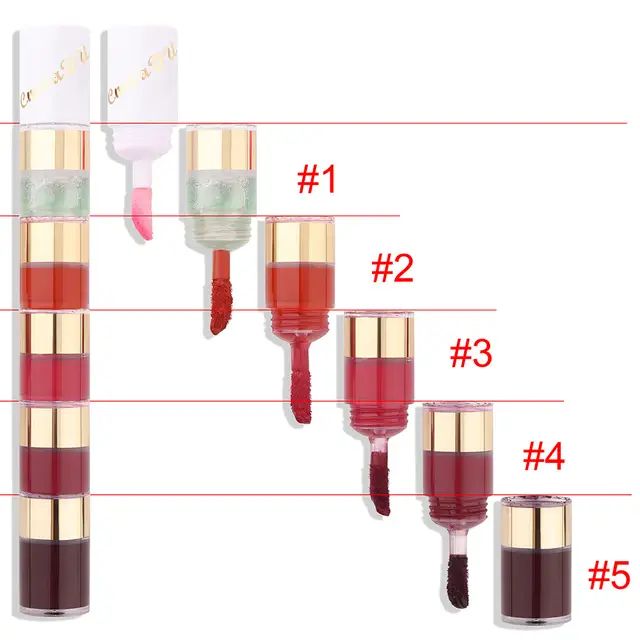 Picture of 20 Colors 4pcs/set Sexy Matte Lipsticks Set Waterproof Lip Gloss Kit Long Lasting Non-stick Cup Liquid Lipstick