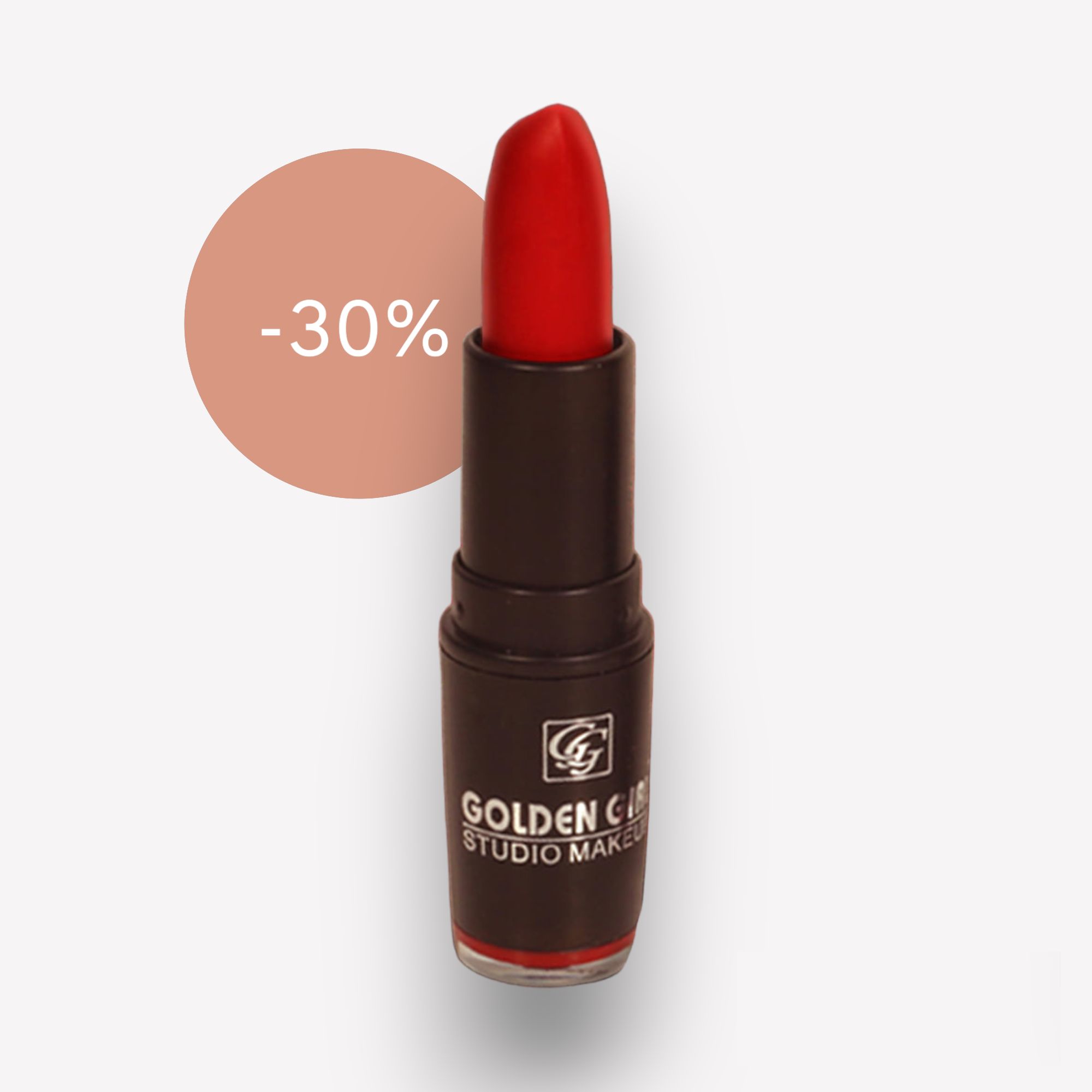 Picture of Golden Girl. Red Matte Lipstick