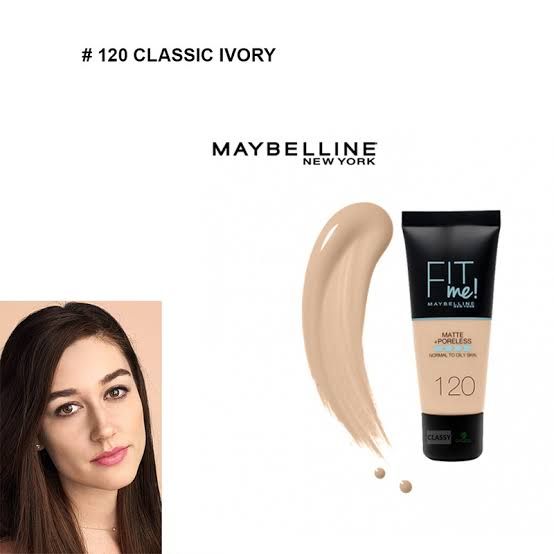 Picture of MAYBELLINE FIT ME MATTE + PORELESS LIQUID FOUNDATION TUBE - SHADE 120