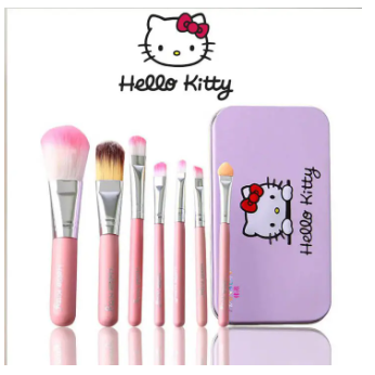 Picture of Hello Kitty Mini Makeup Brush Set of 7 Pieces - Pink