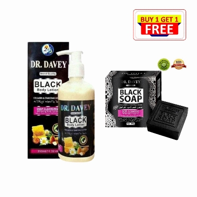 Picture of DR DAVEY Black Body Lotion + Black Soap Combo