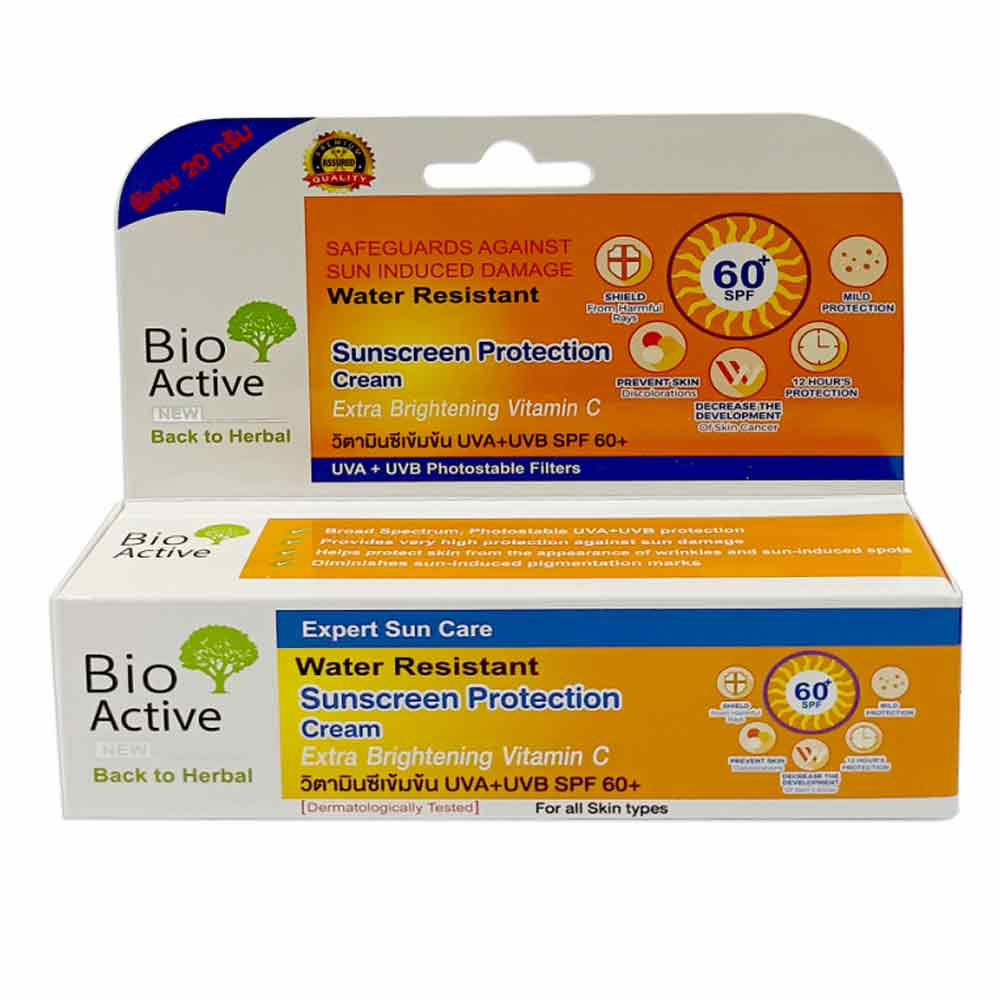 Bio Active Sun Protection Extra Whitening+Vitamin C Cream SPF 60+ - 30g 