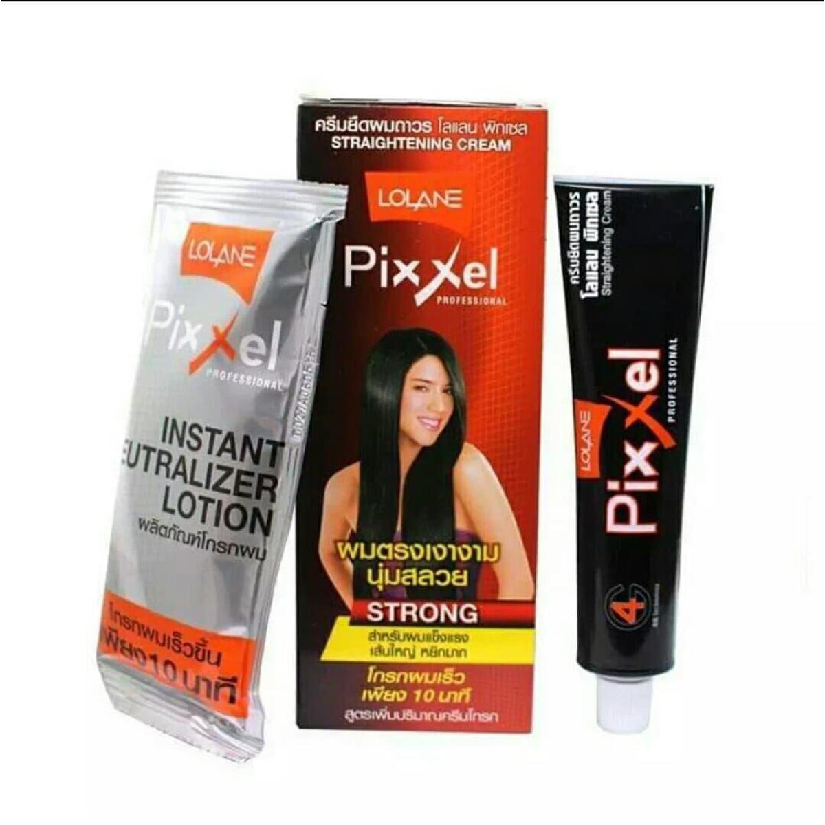 Lolane Pixxel Professional Hair Straightening Cream Strong Formula Hydrolyzed Keratin - 50g 