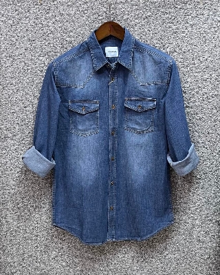 Picture of Denim Shirt Dark Wash Full SLV