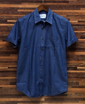 Picture of Half Sleeve Denim Shirt Deep